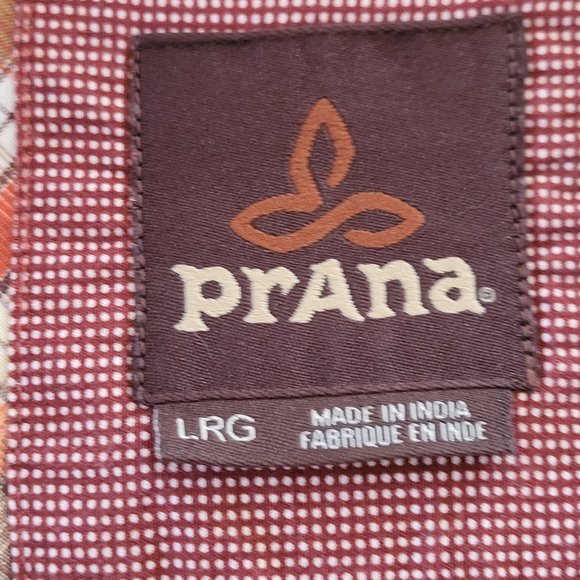 Prana Other - PRANA shirt button up short sleeve red plaid Size L